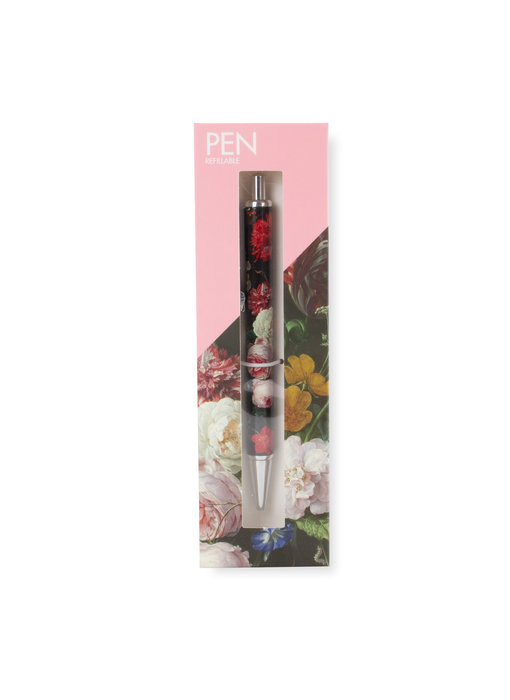 Ballpen in box, refillable, De Heem, Flower Still Life