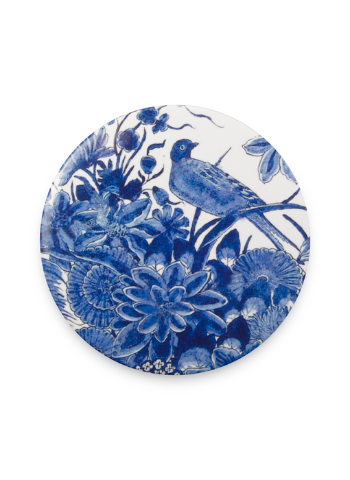 Pocket Mirror W, Ø 80 mm, Delft Blue birds