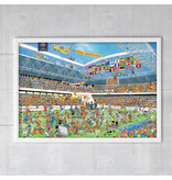 Cartel  50x70 cm, Football Crazy!, Van Haasteren