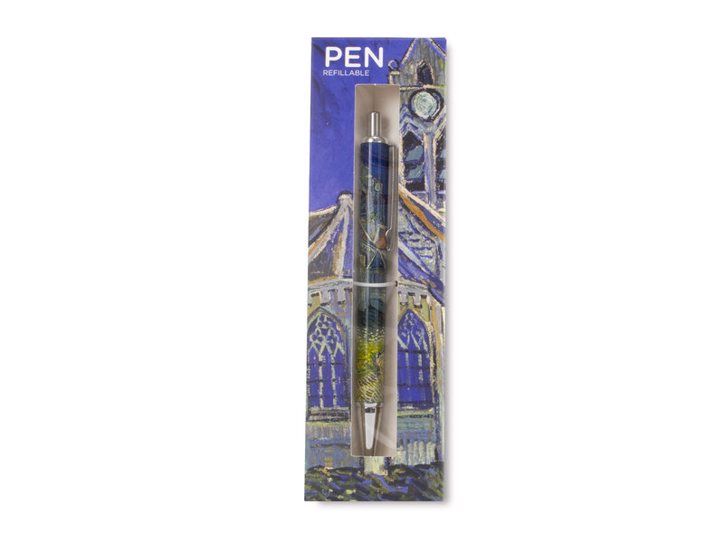 Kugelschreiber in Box, Van Gogh, Kirche in Auvers