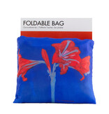 Shopper foldable , Red Amaryllis with Blue Background, Mondrian