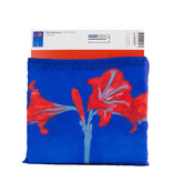 Shopper foldable , Red Amaryllis with Blue Background, Mondrian