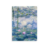Portfolio with elas.tic closure A4 , Monet, Monet, Waterlilies