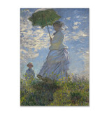 Ansichtkaart, Claude Monet, Vrouw met parasol