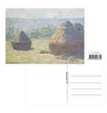 Postal,  Claude Monet,Haystacks