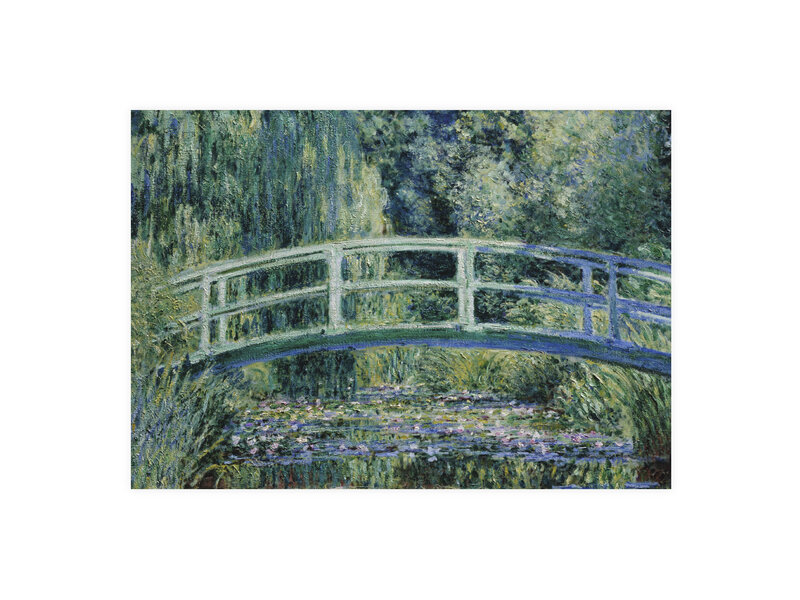 Postal,  Claude Monet, puente japonés