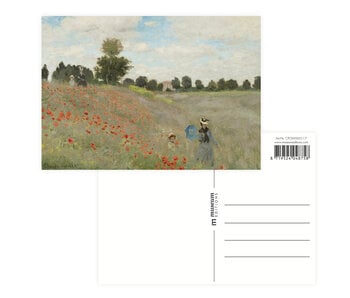 Postcard  , Claude Monet, Field with  Poppies