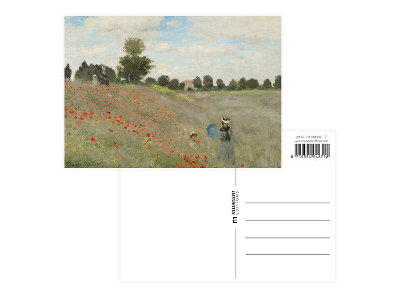 Ansichtkaart, Claude  Monet, Veld met klaprozen