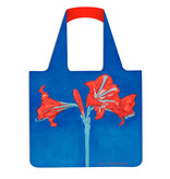 Shopper foldable , Red Amaryllis with Blue Background, Mondrian