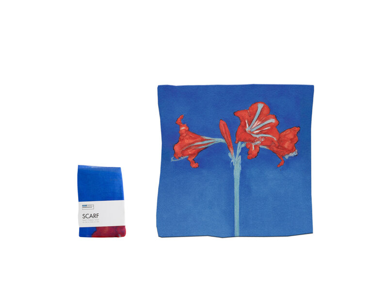 Foulard en mousseline de soie, 68x68 cm, Piet Mondriaan, Amaryllis