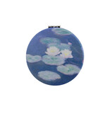 Folding pocket mirror microfiber, Claude Monet, Waterlilies by evening light