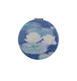 Folding pocket mirror microfiber, Claude Monet, Waterlilies by evening light