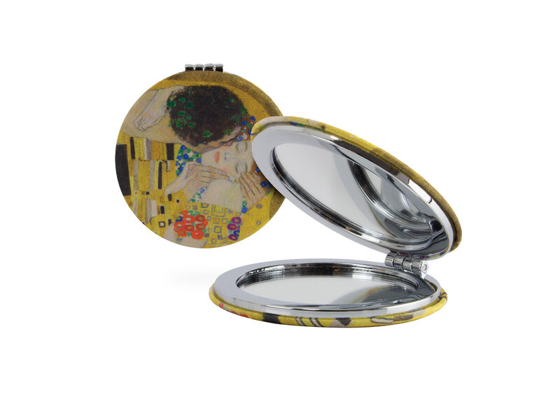 Klappbarer Taschenspiegel microfiber, Gustav Klimt,  Der Kuss
