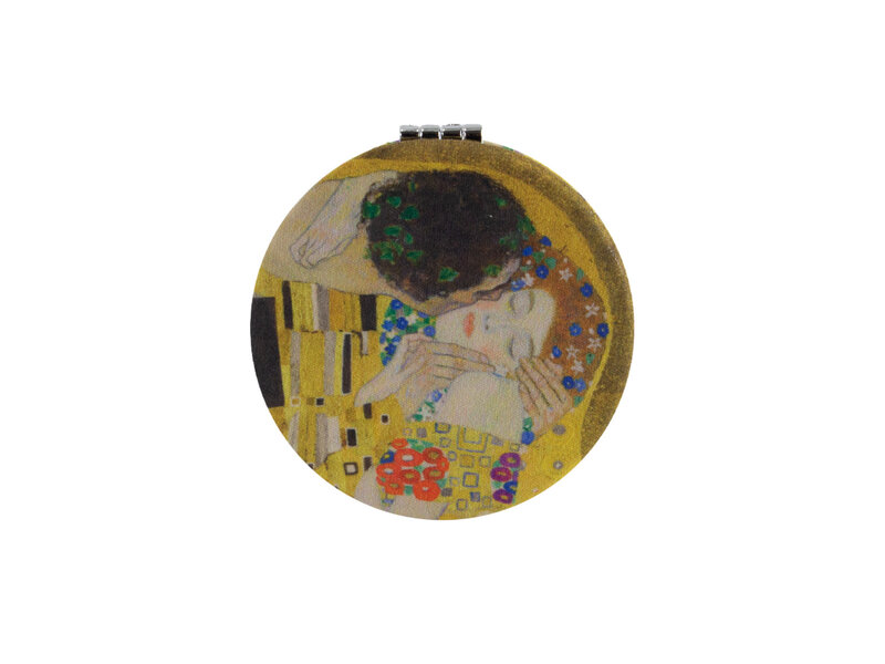 Espejo de bolsillo plegable microfiber,  Gustav Klimt, el beso