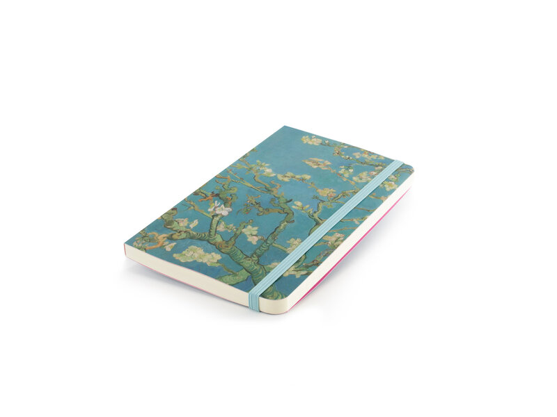 Cuaderno de tapa blanda, flor de almendro, Van Gogh