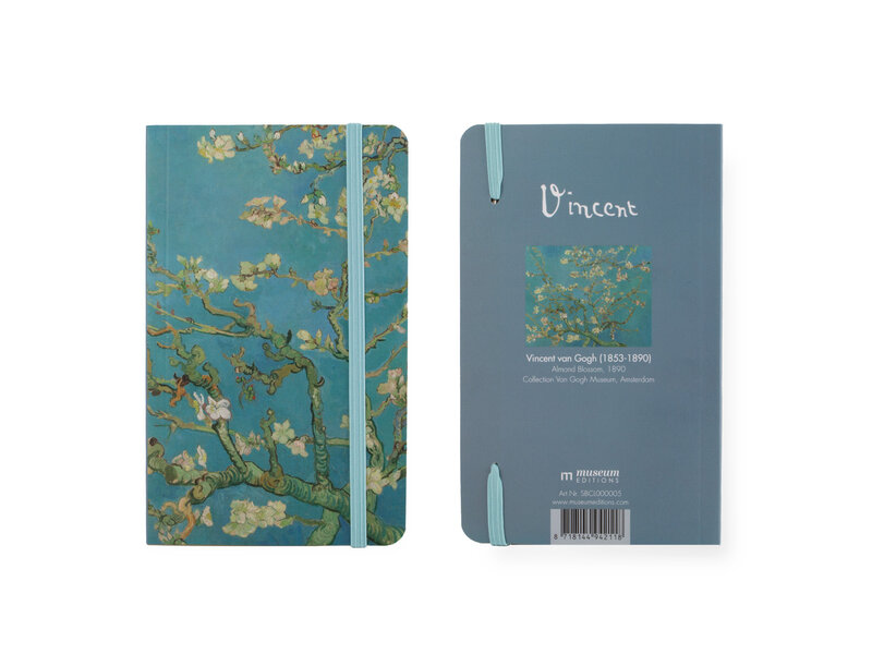 Cuaderno de tapa blanda, flor de almendro, Van Gogh