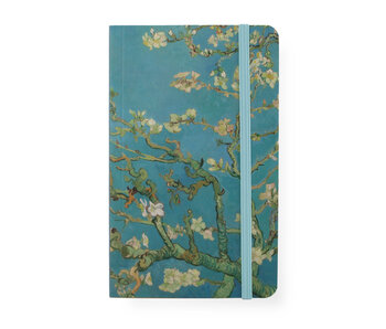 Cuaderno de tapa blanda A6, flor de almendro, Van Gogh