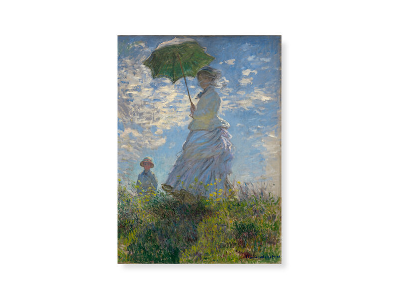 Plakat 50x70, Claude Monet,  Frau mit Sonnenschirm