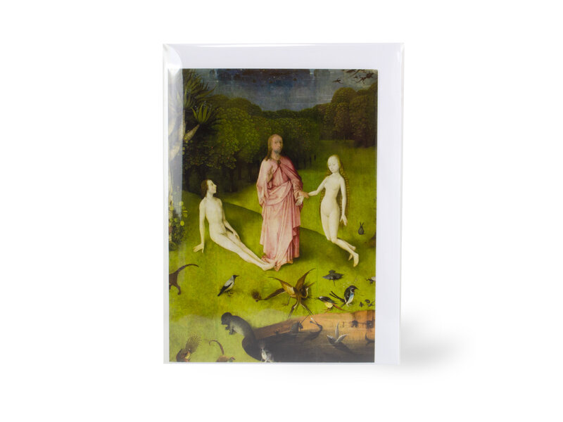 Doppelkarte mit Umschlag,  Jheronimus Bosch, Garten der irdischen Freuden 3
