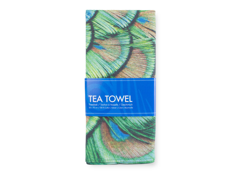 Tea Towel, Peacock feathers