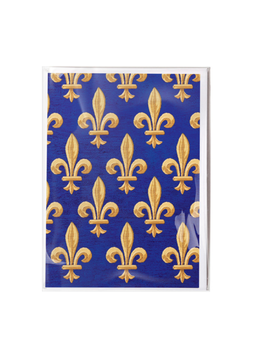 Double card with envelope, Fleur de Lys
