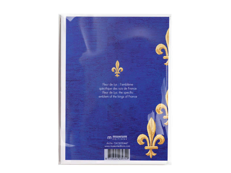Doppelkarte mit Umschlag, Fleur de Lys