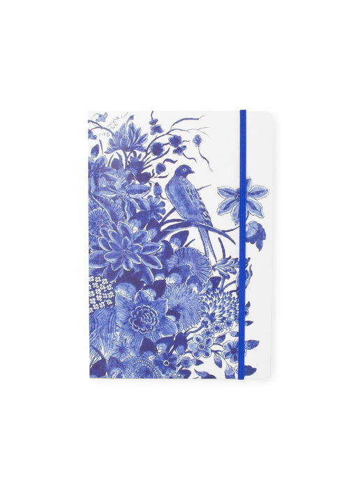 Cuaderno de tapa blanda, A5, Pájaros azules de Delft
