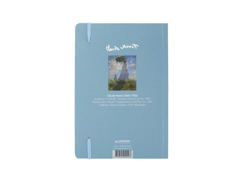 Softcover notebook, A5, Claude Monet, Woman with Parasol  