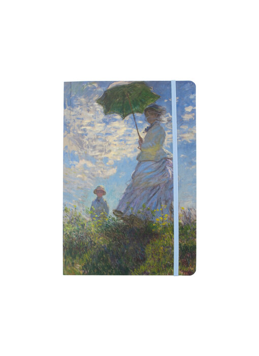 Cuaderno de tapa blanda, A5, Claude Monet, Mujer con sombrilla -