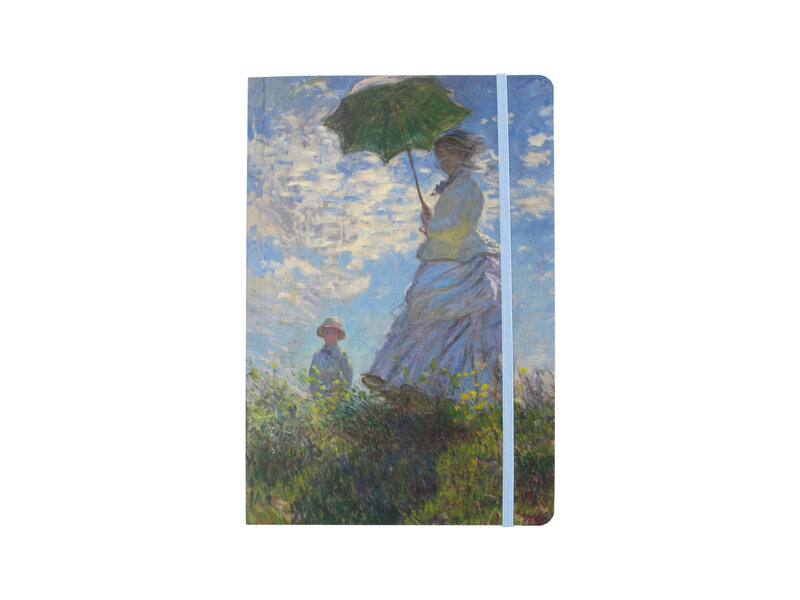 Softcover notitieboekje,  A5, Claude Monet, Vrouw met parasol