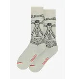 Kunstsocken, Größe 36-40,  Leonardo da Vinci, Vitruvianischer Mensch