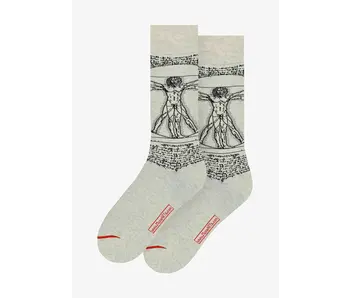 Kunstsocken, Größe36-40,  Leonardo da Vinci, Vitruvianischer Mensch