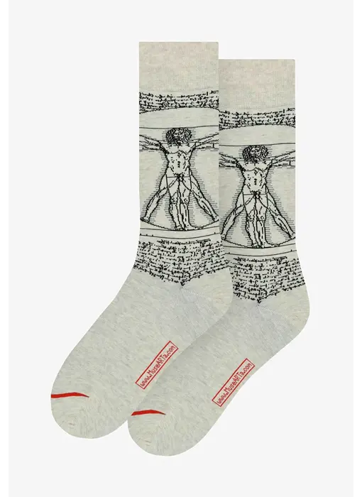 Sokken,  maat 36-40,  Leonardo Da Vinci, Mens van Vitruvius