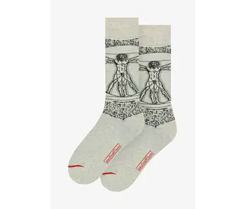 Kunstsocken, Größe 40-46 ,  Leonardo da Vinci, Herren van Vitruvius