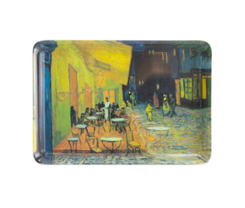 Bandeja de servicio mini, 21 x 14 cm, Van Gogh, Cafe terras