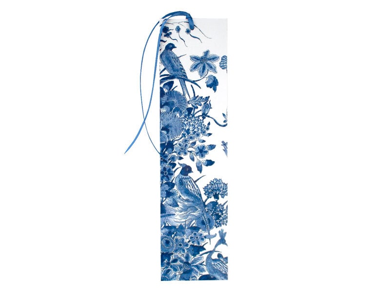 Classical Bookmark,   Delft Blue birds