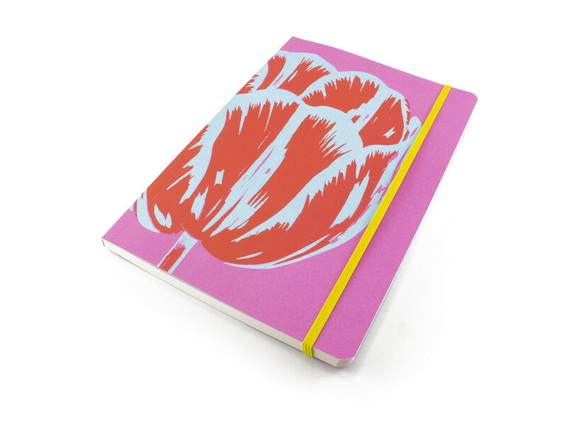 Softcover Books W, A5, Tulip Pop Line Pink