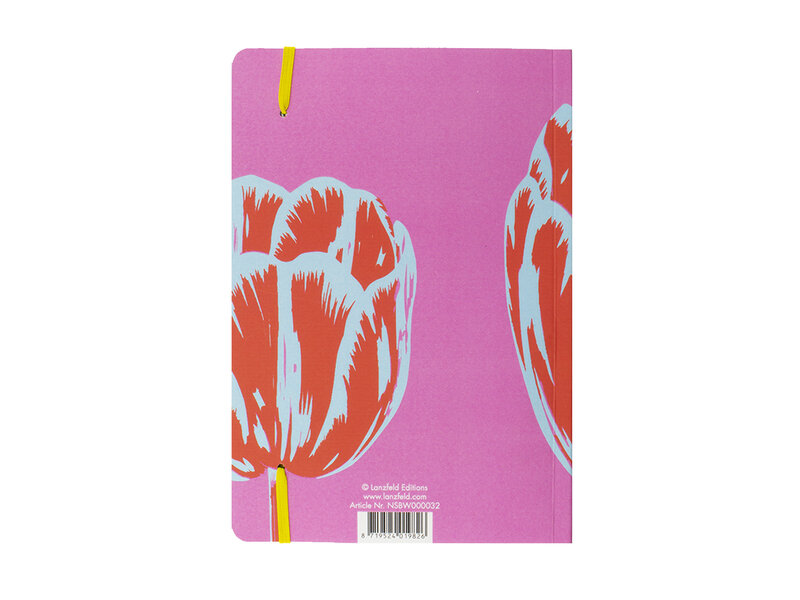 Cuaderno de tapa blanda, A5, Tulipanes Pop Line rosa