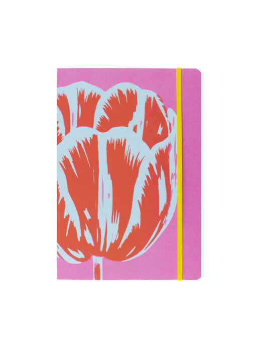 Softcover Book, A5, Tulip Pop Line Pink