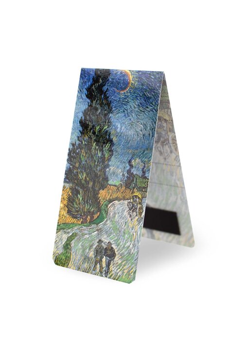 Marque-page magnétique, Vincent van Gogh, Route de campagne en Provence de nuit