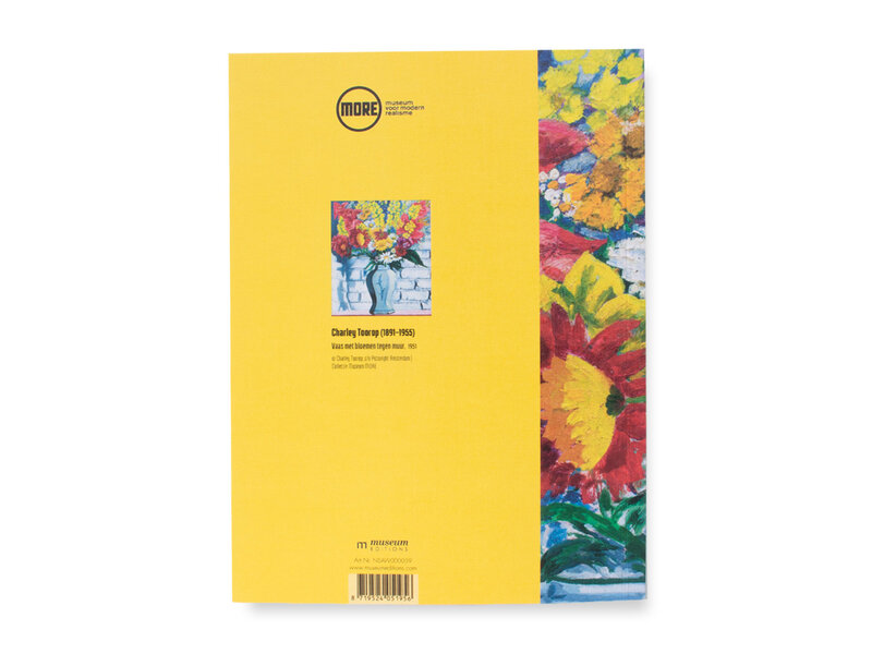 Softcover kunst schetsboek,Charley Toorop, Vaas met bloemen tegen muur