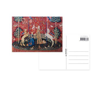 Postkarte, 10x15 cm,  Wandteppich Dame mit dem Einhorn