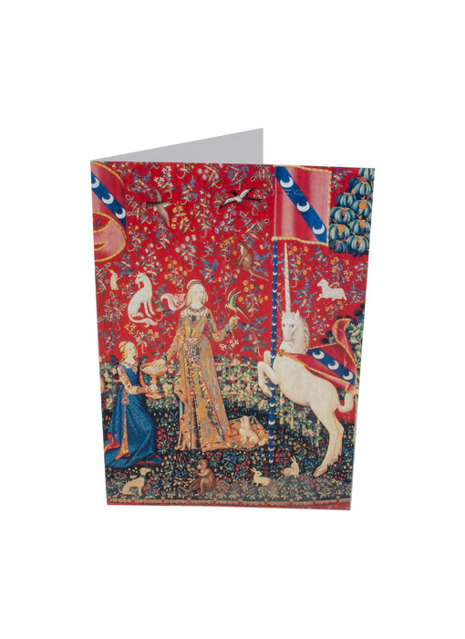 Double carte avec enveloppe,  Tapisserie Dame à la Licorne