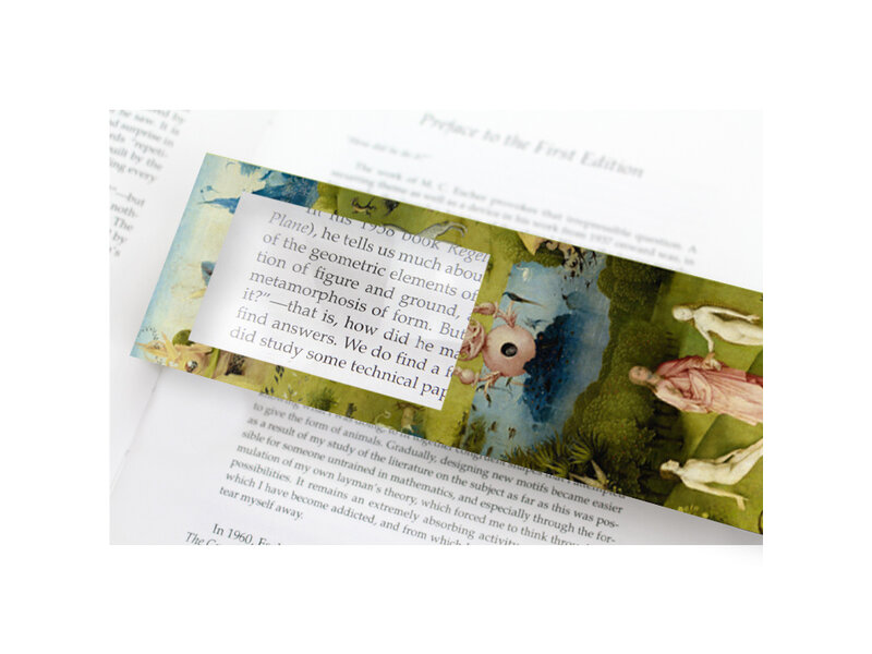 Marcapáginas con lupa, El jardín de las delicias, Jheronimus Bosch  -
