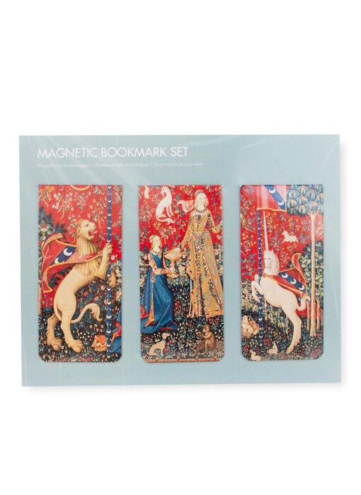 Set of 3, Magnetic bookmark ,Tapestry Lady with the Unicorn
