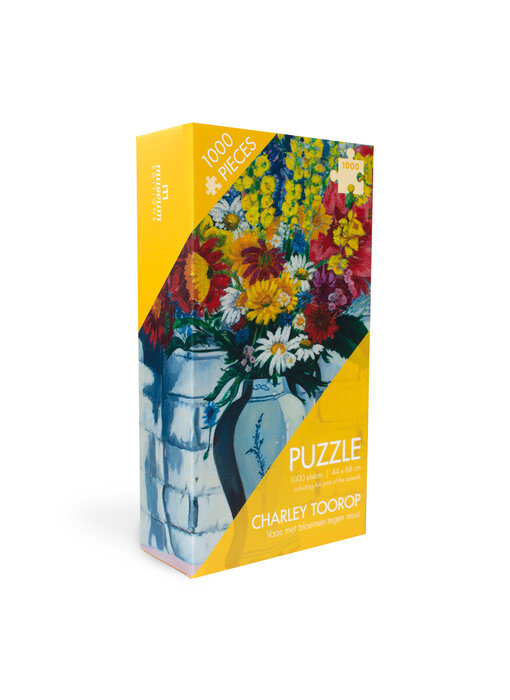 Puzzle, 1000 pieces, Charley Toorop, Vase with flowers against wall