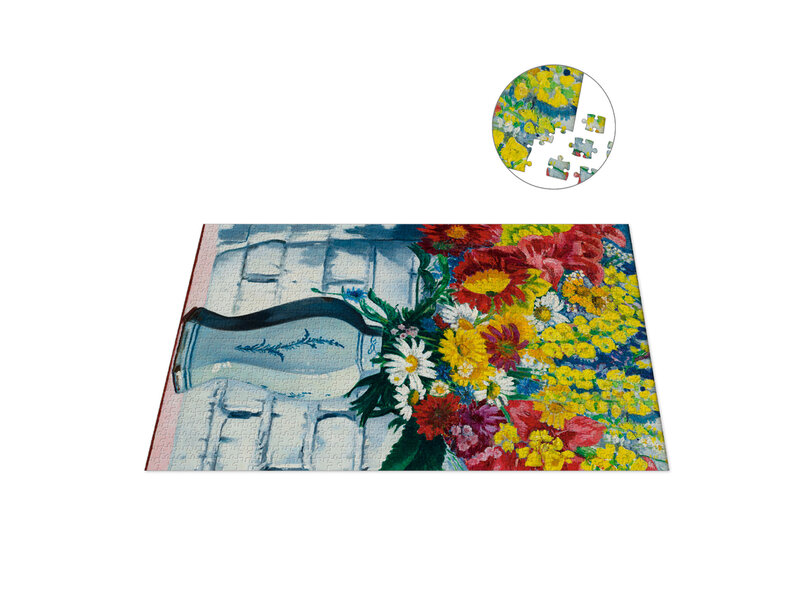 Puzzle, 1000 Teile,Charley Toorop, Vase mit Blumen an der Wand