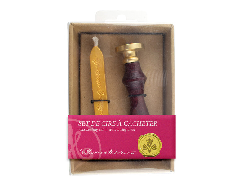 Kit Cire à Cacheter Pigna X Bridgerton - Tampon, Cuillère, Cire Perles - Coffret Cadeau
