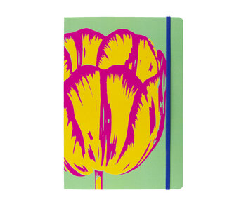 Softcover Book , A5, Tulip Pop Line Green