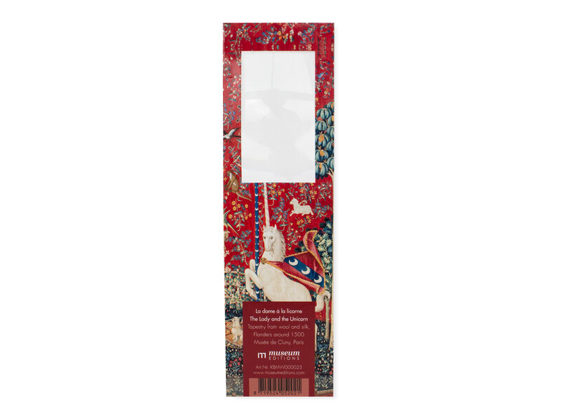 Marque-page avec loupe, tapisserie Dame avec licorne